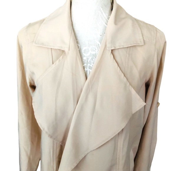 JOAN RIVERS Lightweight Cascade Blazer Layering Jacket Cream Light Beige XS - Picture 7 of 11